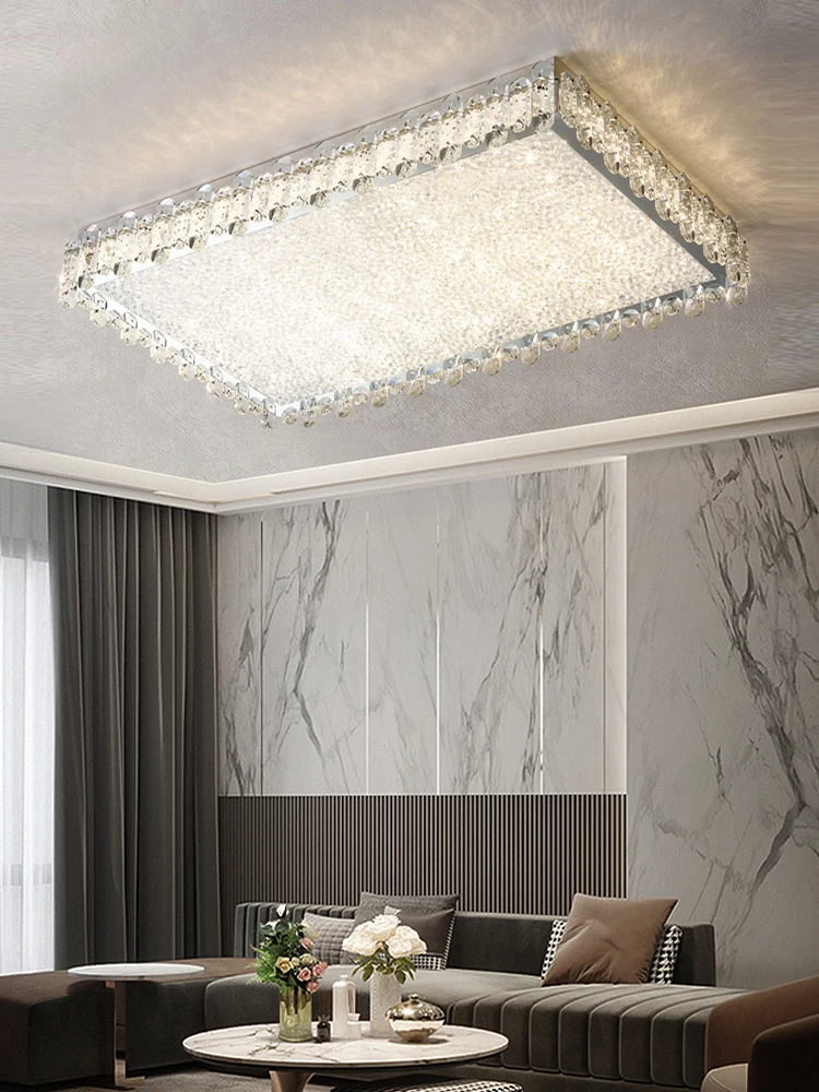 

LED Big Ceiling Lights New Lampara Techo for Living Room Decor Home Lighting Surface Mounted Fixture Modern Crystal Lamps Lustre