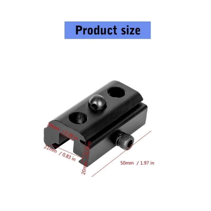 Bipod Adapter with Slings Studs Fit for 20mm Picatinny Rail with 3 Holes Rail Mount Easy Installation Accessories