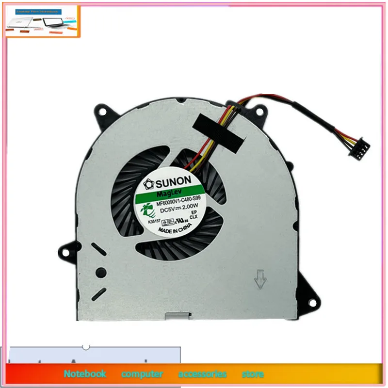 Nuevo ventilador de refrigeración de CPU para ordenador portátil para Lenovo IdeaPad 100 110 15 100-15 110-14IBR 110-15ACL 100-15IBD 4 pines