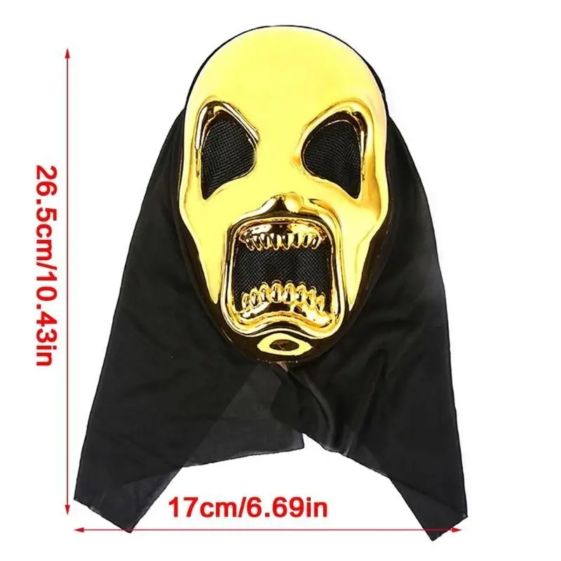 39BD Máscara calavera Halloween para mujer y hombre, máscara para fiestas disfraces, máscara Cosplay