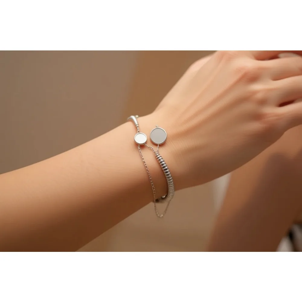 

Многослойный золотой эластичный браслет из нержавеющей стали для женщин