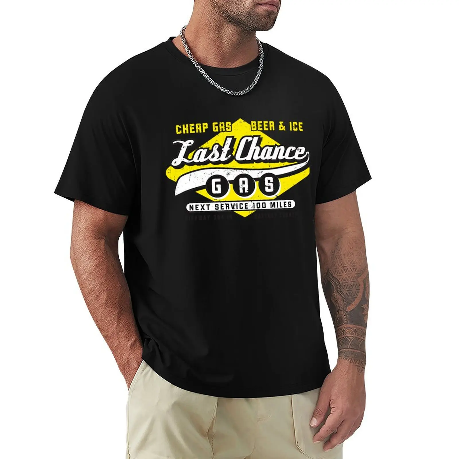 Last Chance Gas T-Shirt Running Performance Short Sleeve Tee