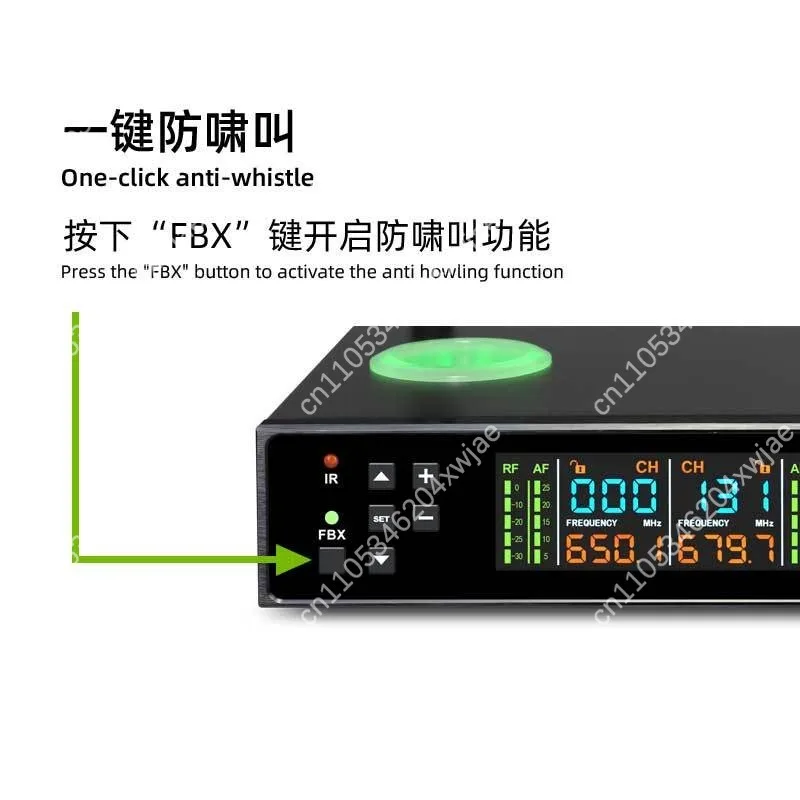 UHF Wireless Microphone Rechargeable Built-in Receiver with Anti Feedback Stable Clear Sound