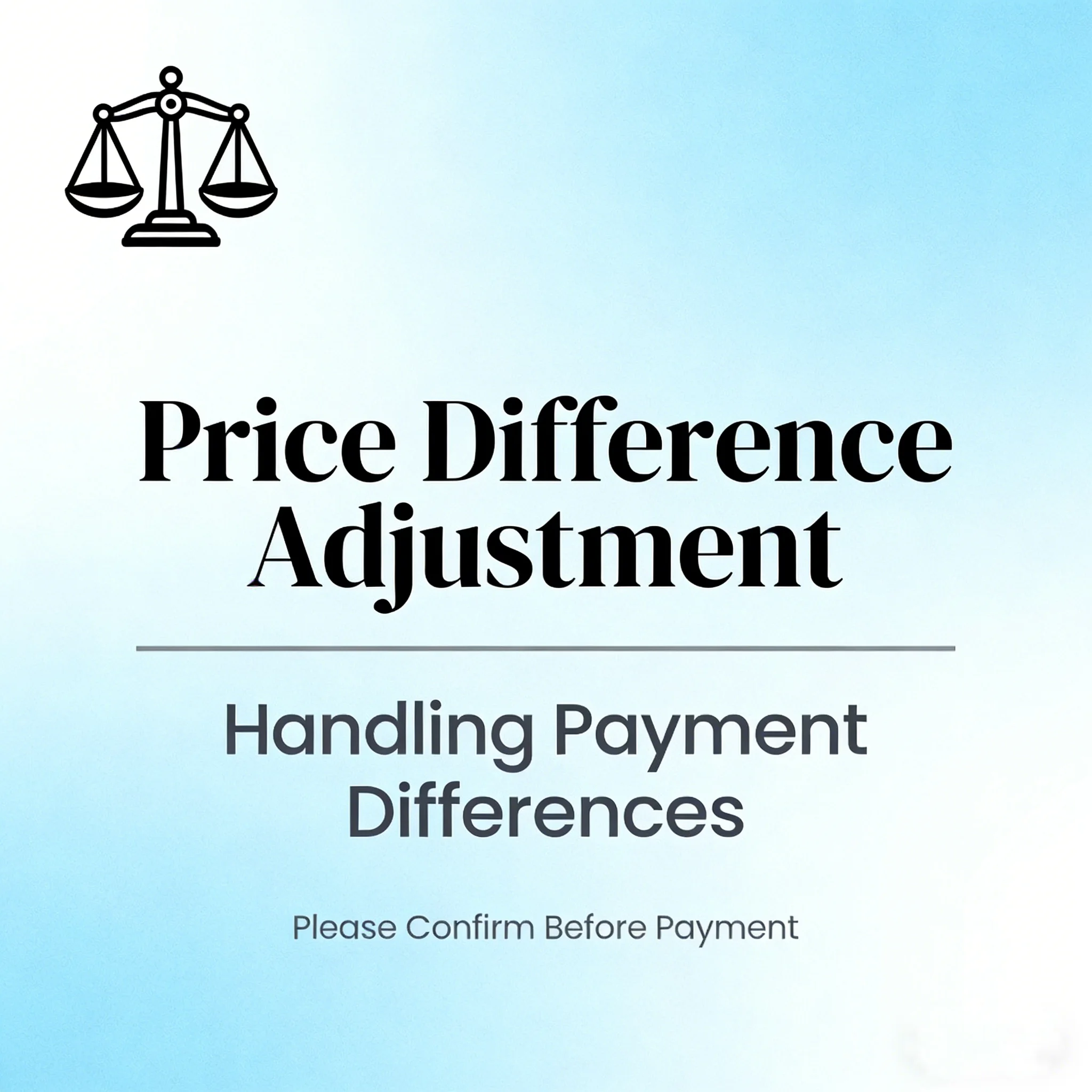 Additional Pay on Your Order For Special Parts