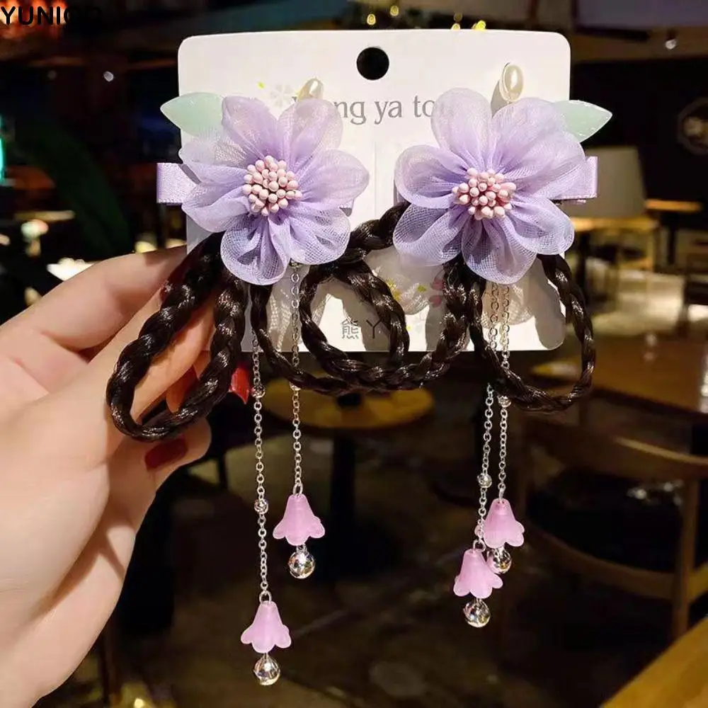 

Temperament Female Resin Flower Ancient Style Hairpin Women Hair Accessories Wig Braid Head Wear Children Hair Clip