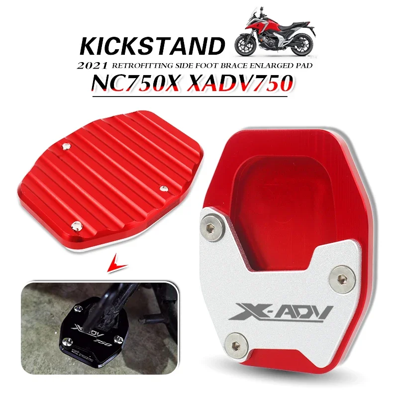 For HONDA XADV-750 XADV 750 NC750X NC 750X 2021-2023 Motorcycle CNC Side Stand Pad Plate Kickstand Enlarger Support Extension