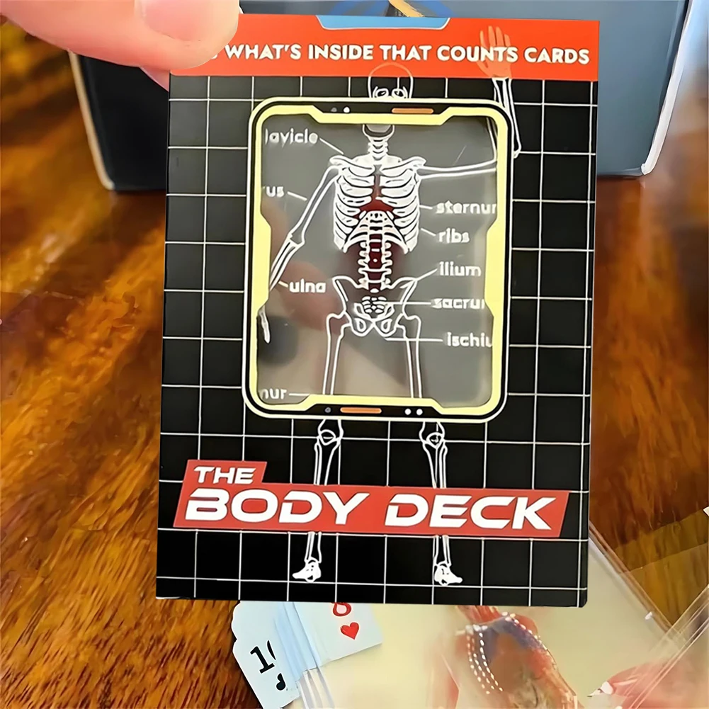 The Body Deck Cards Reusable 3D Image Educational Cards Multi-Purpose Human Anatomy Playing Cards for Anatomy Enthusiasts