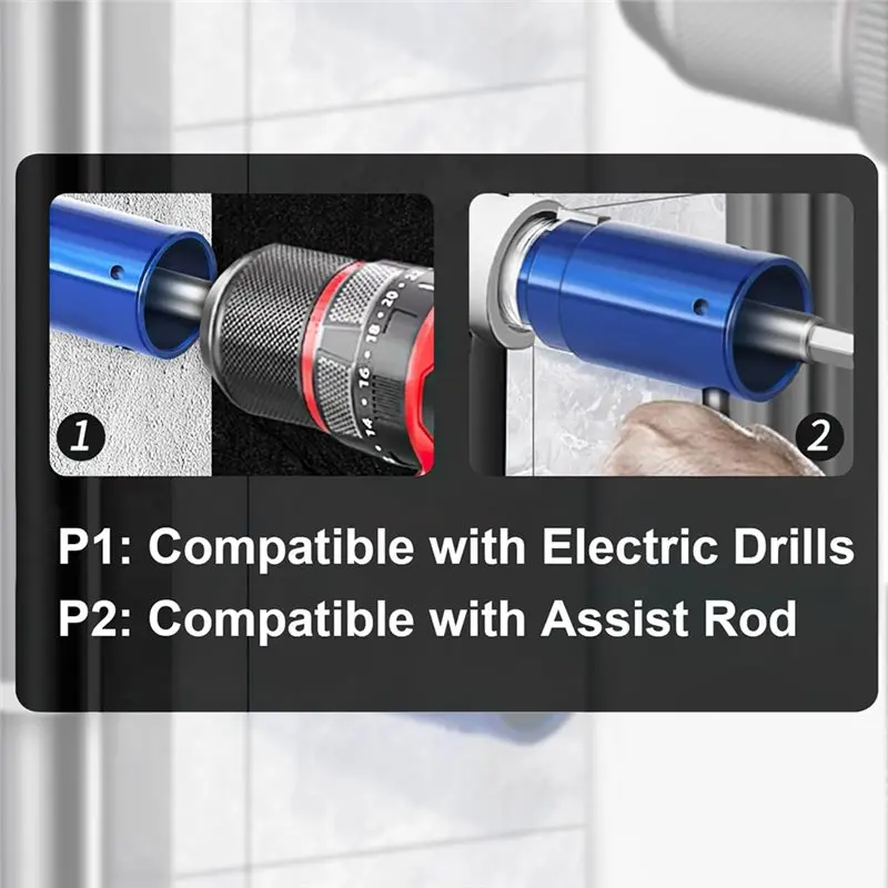 PHFU-Valve& Pipe Extractor Tool For Electric Drill With Assisted Rod, Glove(1/2