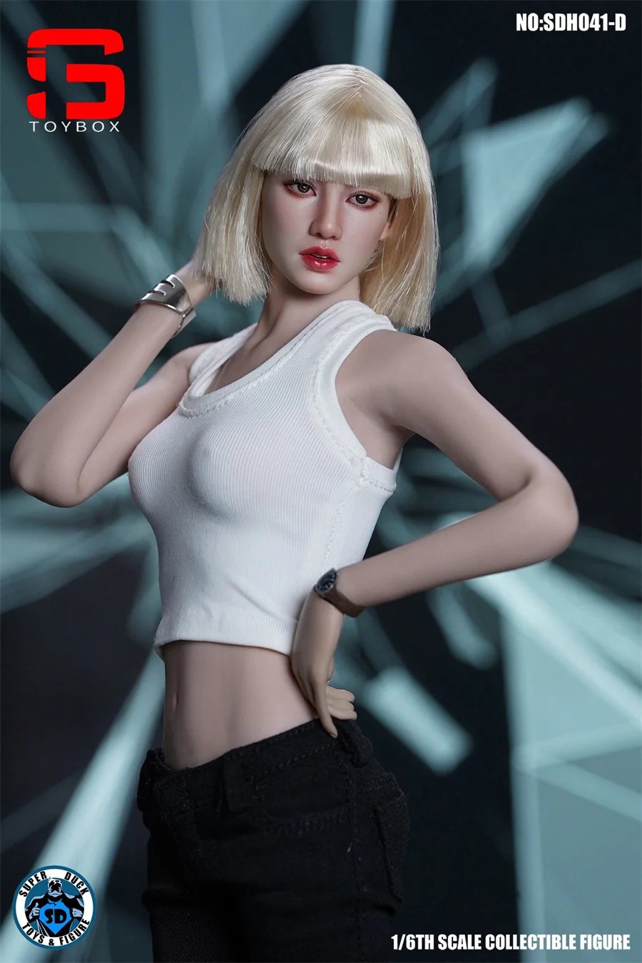 SUPER canard SDH041 1/6 Lisa tête sculpter modèle adapté TBLeague PH 12 pouces femme soldat Suntan figurine corps poupées