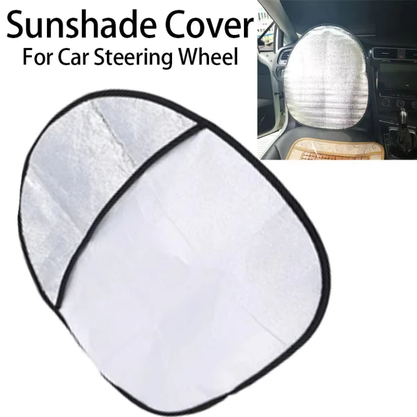 Double Heat Insulation Sunshade Cover Protection Foldable Anti-uv Sunscreen Car Interior Supplies for All Car Steering Wheel