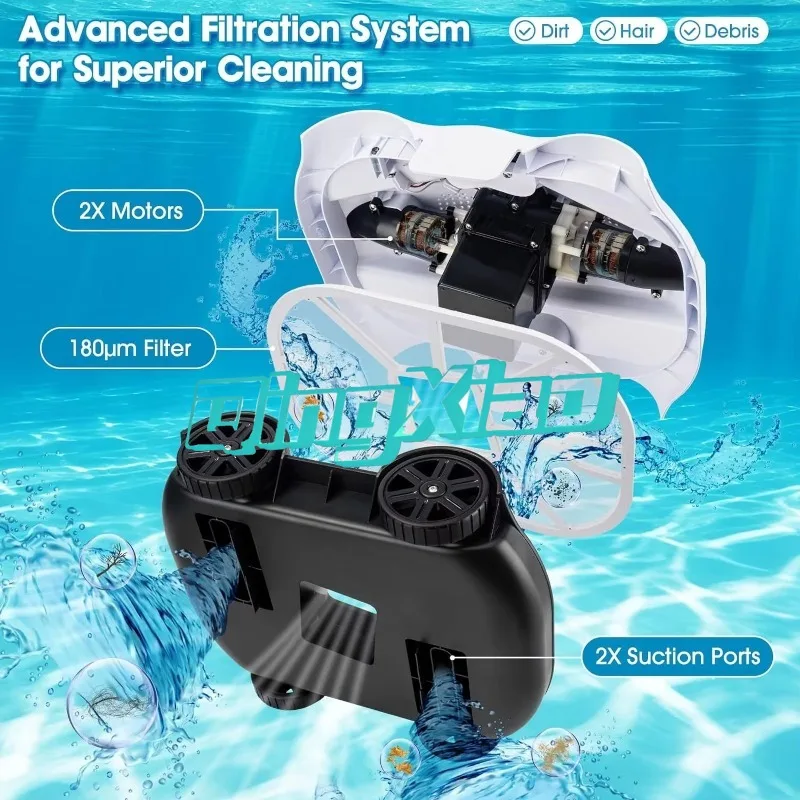 Intelligent Wireless Automatic Pool Cleaner Robot Underwater Vacuum Equipment For Swimming Pool And Fish Pond Bottom Cleaning