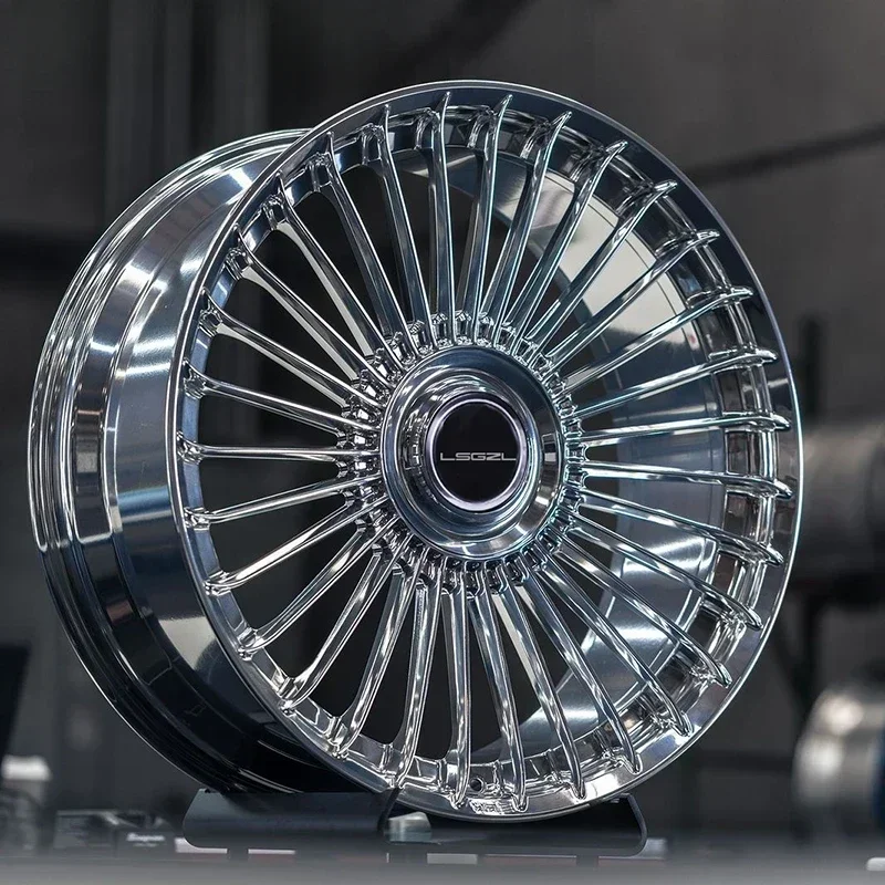 

'Custom forged wheel 19 20 21 22 24 26 inch wheel multi spokes 5x114.3 5x112 5x130 passenger car wheel for tesla benz bmw audi