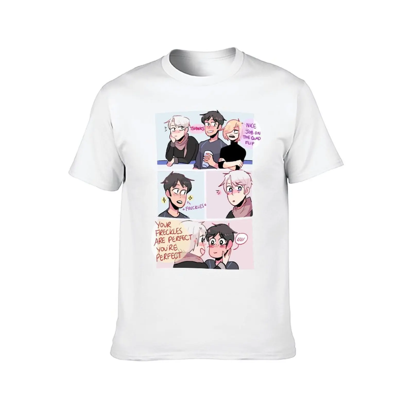 YOI: YUURI'S FRECKLES T-Shirt man t shirt cotton high quality graphic t shirts for man T-Shirt