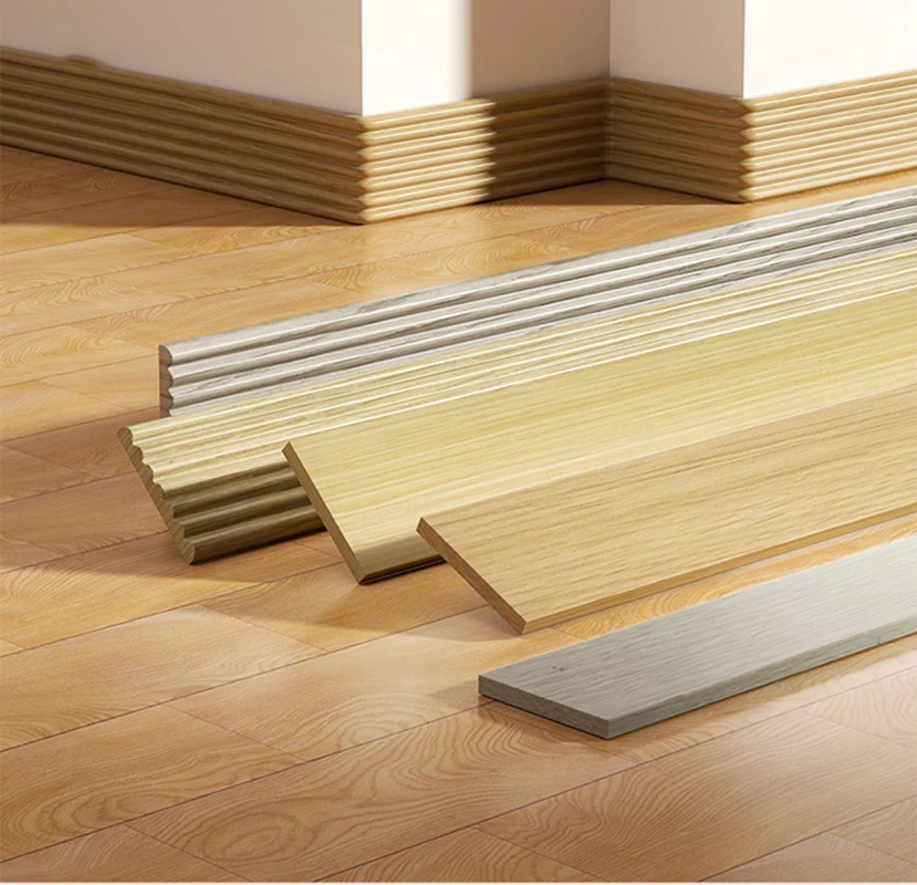 2M 3D Imitation Wood Grain Waterproof Enclosure Self Adhesive Skirting Line Wall Sticker Thickened Anti-collision Corner Line