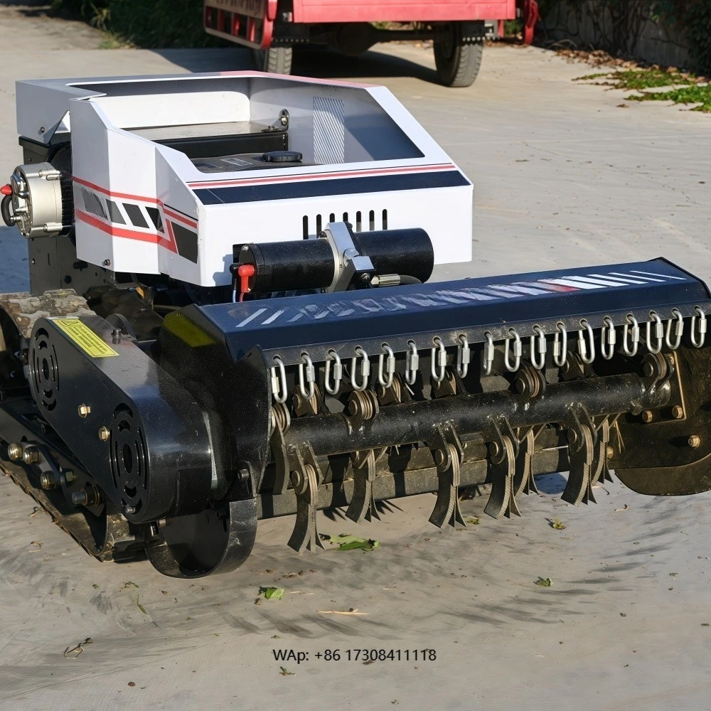 Remote Flail Lawn Mower with  Blades Engine Robot Grass Cutter Forestry Mulcher