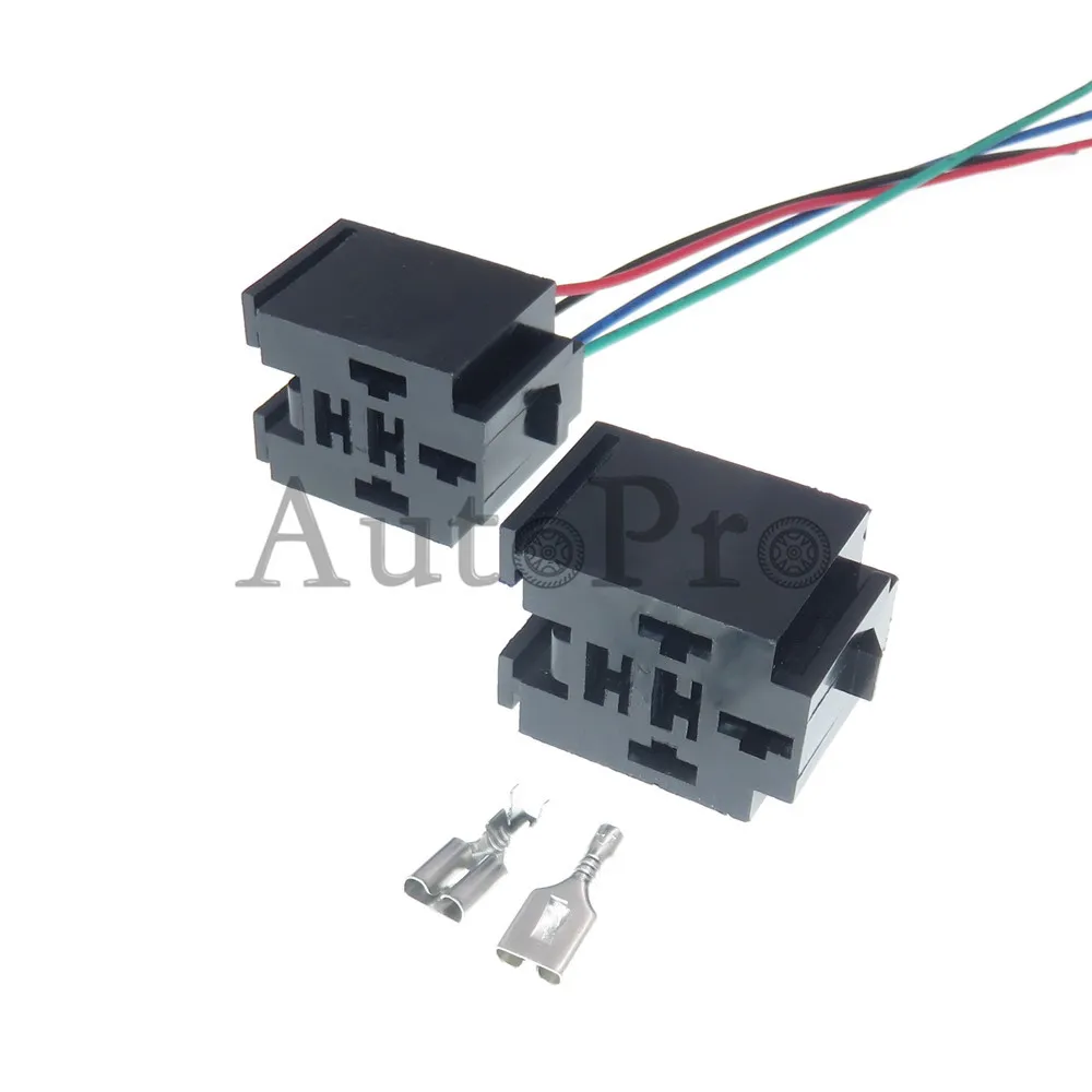 1 Set 5 Hole AC Assembly 6.3 Series Car Relay Wire Cable Plug Automobile Unsealed Electrical Socket Auto Modification Parts