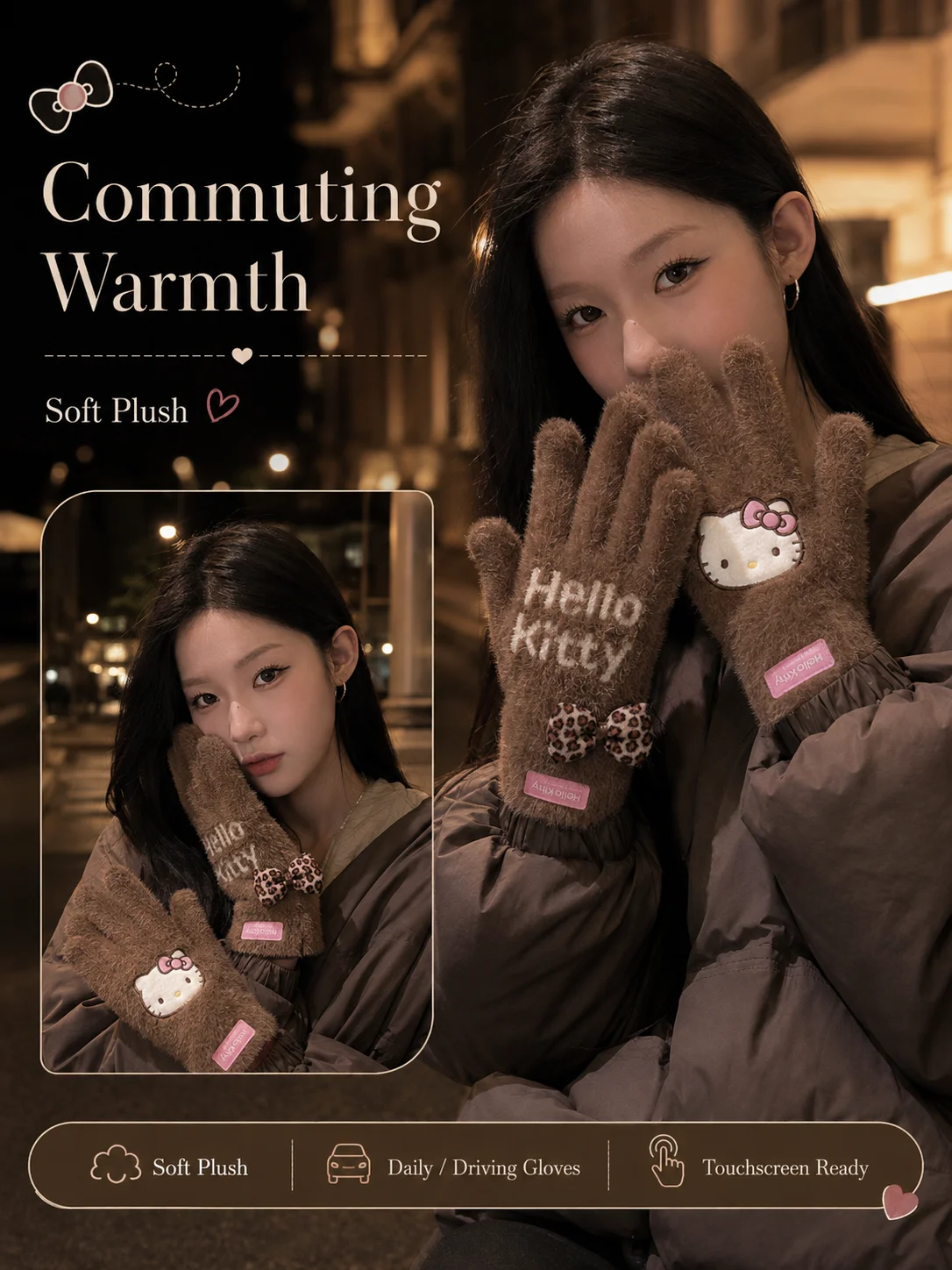 Rękawiczki Sanrio Fuzzy na jes – Winter Clothing Drive recenzja i cena