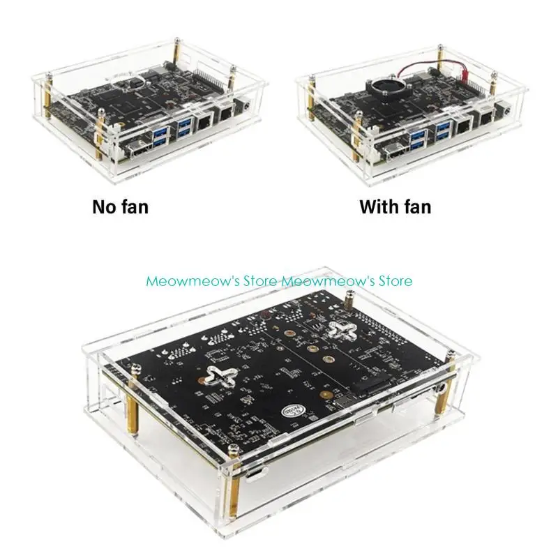 W91a العلبة الأكريليك مع مروحة التبريد يعزز تبديد الحرارة للموز ل BPI F3 المبرد مجلس تطوير