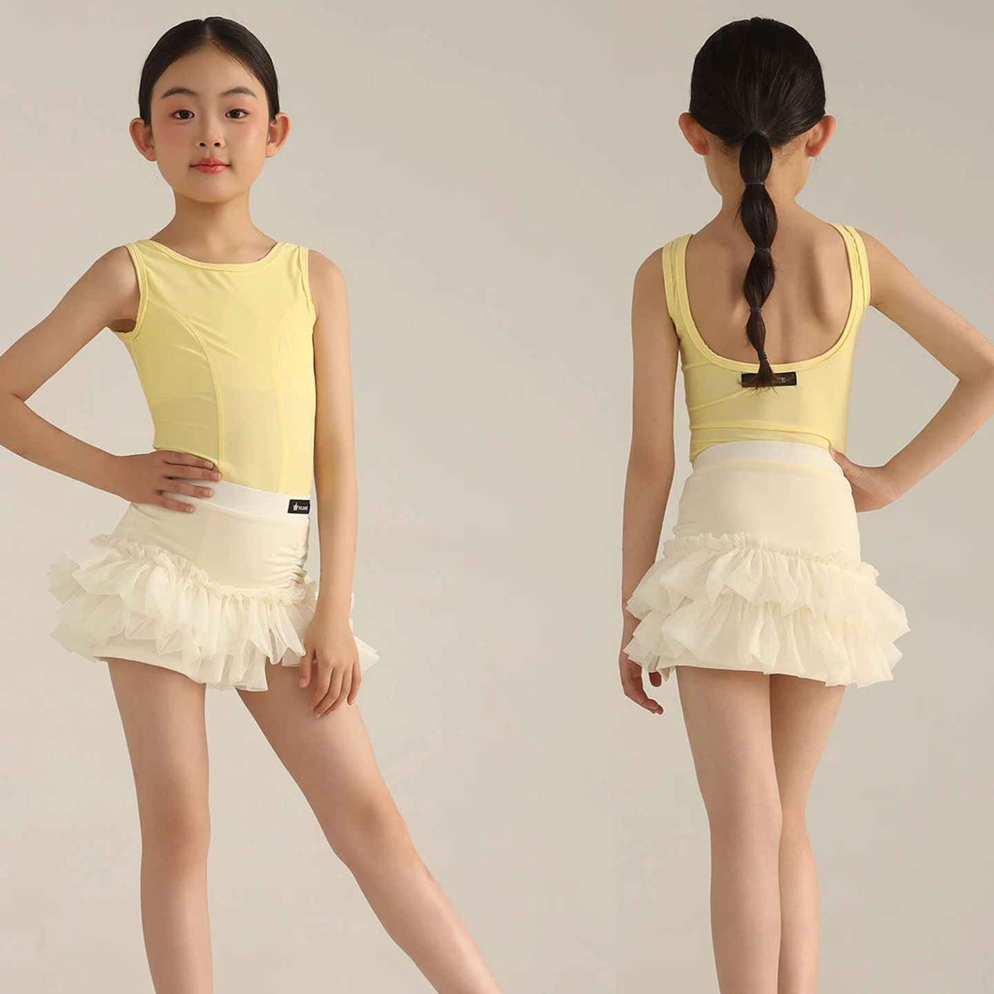 

Children'S Ballroom Dance Competition Suits Girls Rumba Latin Dance Clothing Stage Performance Costume Practice Wear XS11127