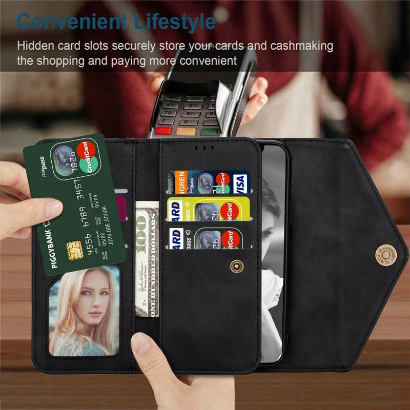 Wallet Multi Function Leather Case For Xiaomi Mi 11 Pro Poco X3 NFC F3 Redmi 10X K40 Note 12 Pro 11S 11 Pro 10 Pro 9 8 Pro Cover