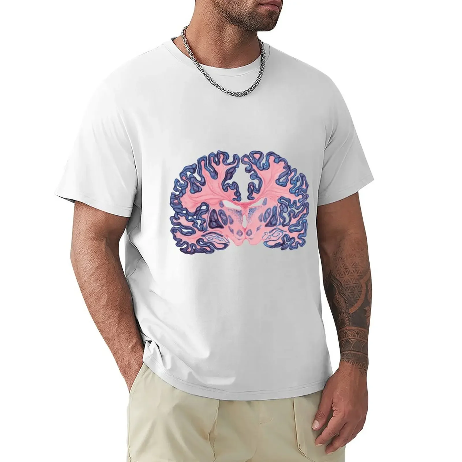 Gyri and Swirls of Human Brain T-shirt sublime hippie clothes customizeds men workout shirt