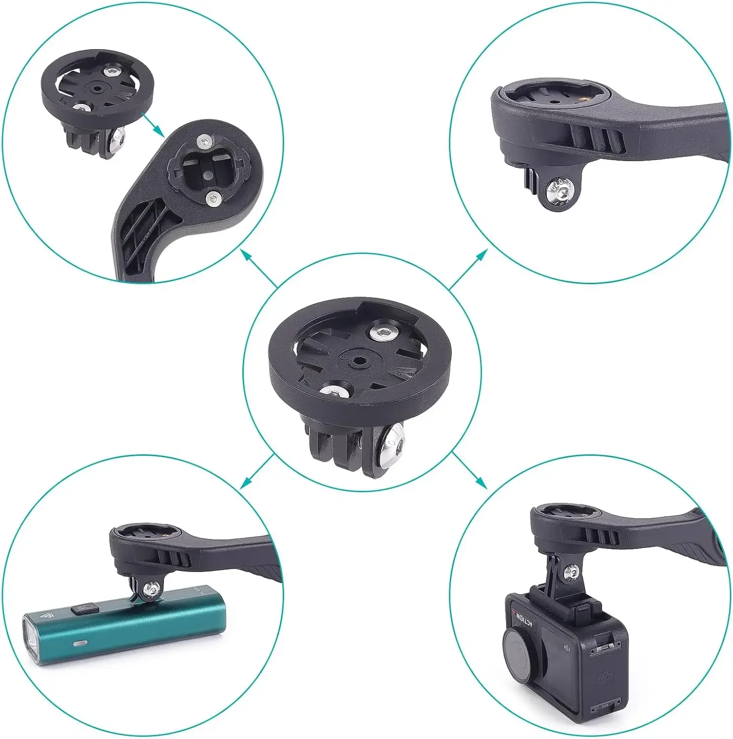 Quick Release Bike Mount Interface Combo Adapter Compatible with Garmin/iGPSPORT/CooSpo/XOSS/COROS Cycling Bike Computer GPS