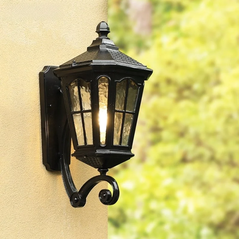 Outdoor Waterproof Wall Lamp Solar Garden Lamp American Villa Outdoor Ultra-Bright European-Style Balcony Lamp Villa Gate Lamp