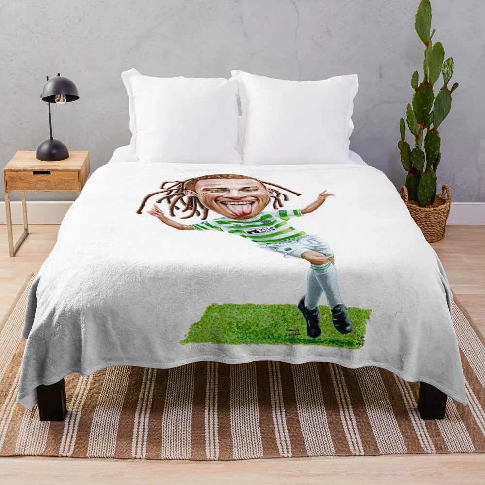 Henrik Larsson - Celtic Throw Blanket Bed covers Sofa Moving Hairys Blankets