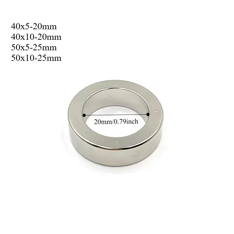 

N35 40x5-20 40x10-20 50x5-25 50x10-25 Ring Strong straight hole 20mm round Standard Whiteboard neodymium Diy office Magnets