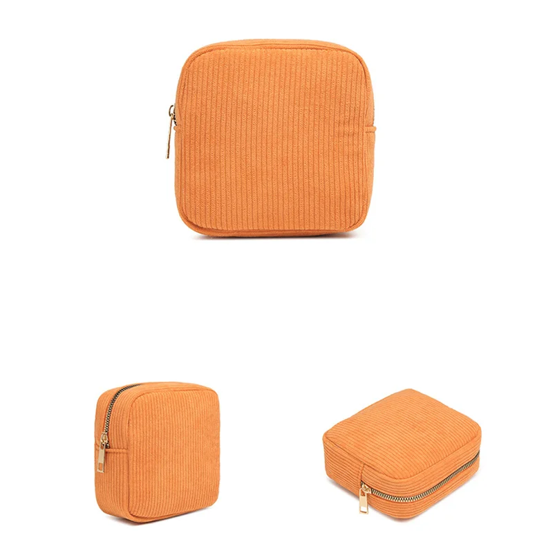 Small Bags Multifunctional Portable Corduroy Makeup Storage Bag Zero Wallet Sanitary Napkin Storage Small Bags