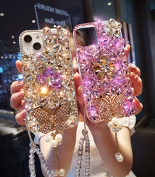 Luxury Crystal Diamond Butterfly Bling Cases For Samsung Galaxy S23Ultra S8 S9 S10 S21 S22 Plus S24 FE Note 9 10 20 Ultra Cover