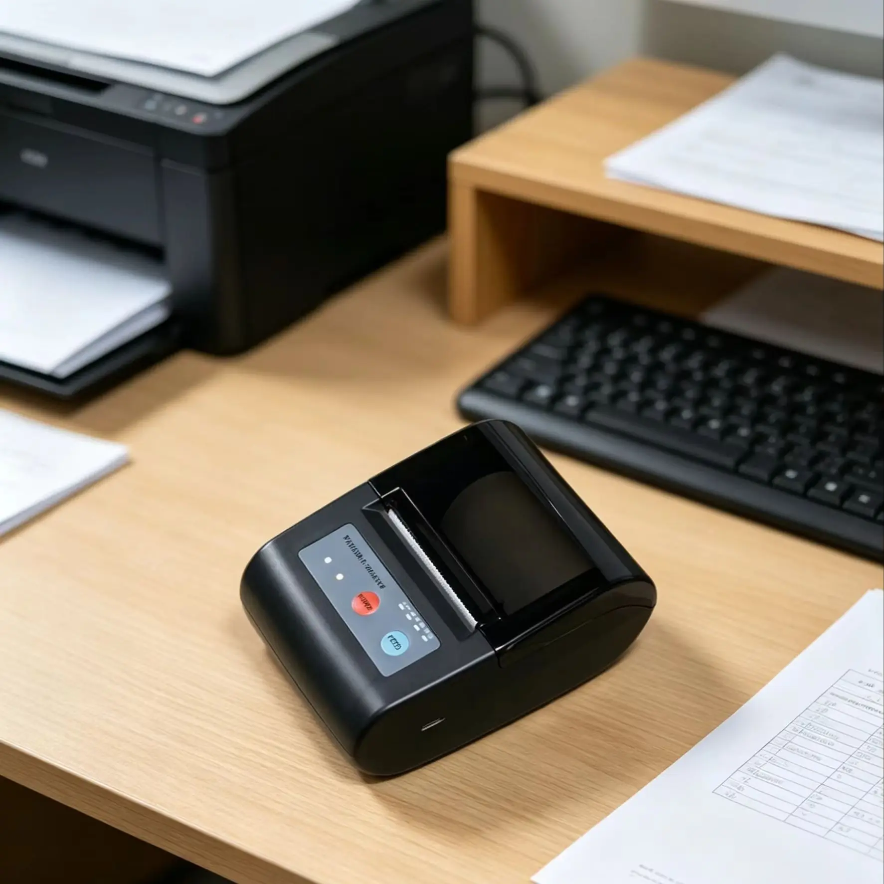

Портативный термопринтер чеков HS-585, Bluetooth, USB Type-C, перезаряжаемый, для ресторанов, розничной торговли и доставки еды