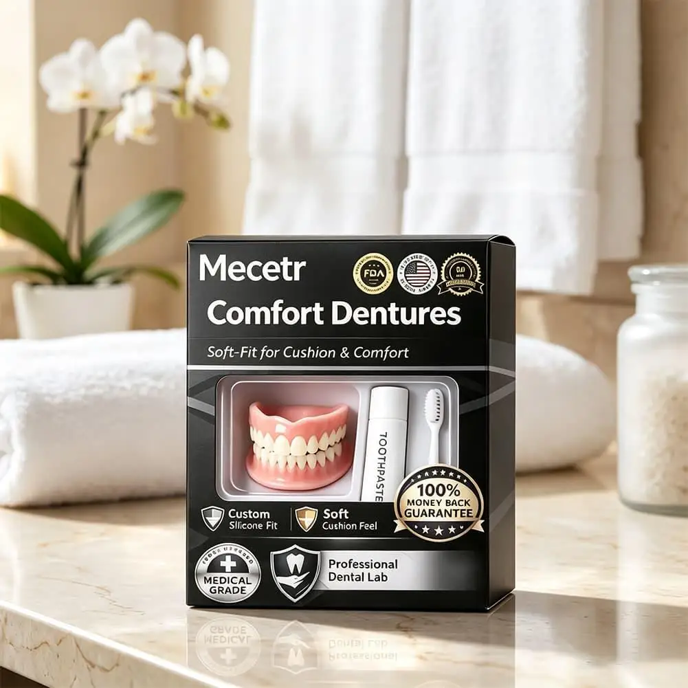 Fake Teeth Set Adjustable Full Mouth Dentures Adult Elderly Portable Sample Model Cosmetic Oral Beauty Accessory