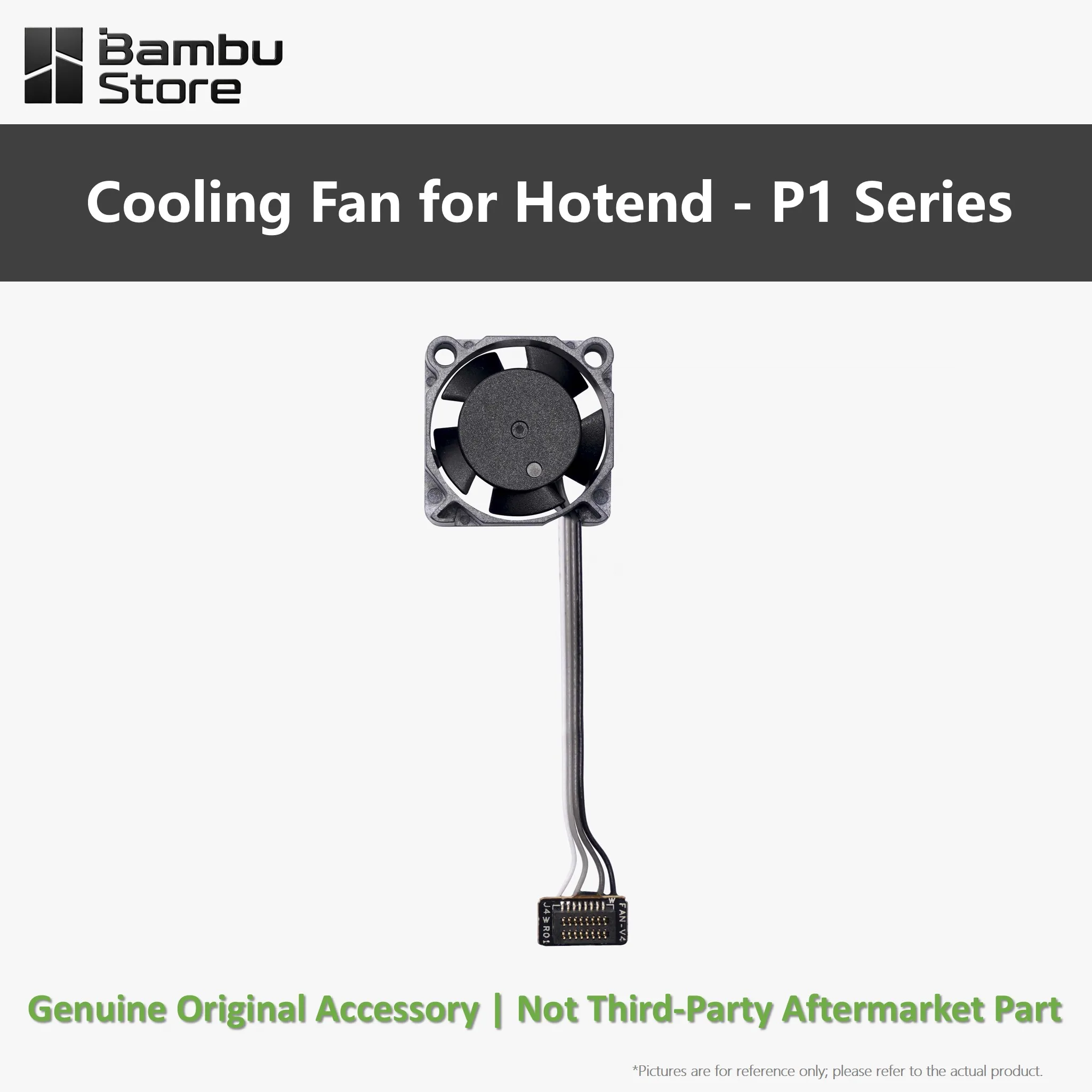 Original Bambu Lab P1 Series Cooling Fan for Hotend, 2510 Ceramic Heater Cooling Fan with Auto-Shutoff for 3D Printer Accessory