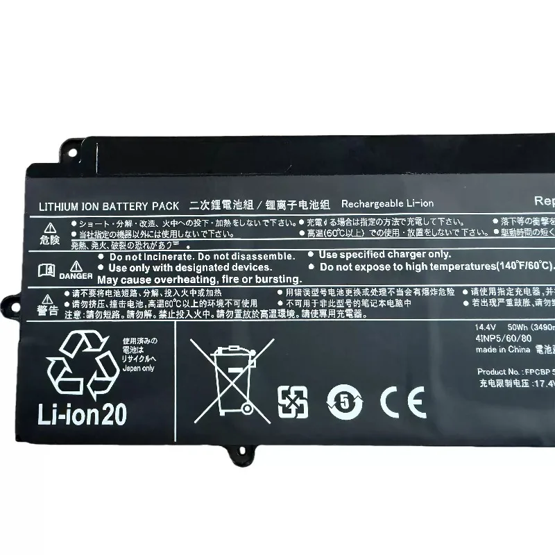 Replacement battery 14.4V 3490mAh FPB0340S for U938 U937 FPCBP536 Series 4INP5/60/80 Laptop Battery High Quality New