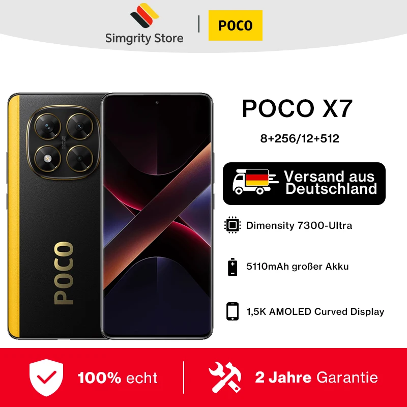 ?Marque +?POCO X7 Smartphone Dimensity 7300-Ultra 6.67 