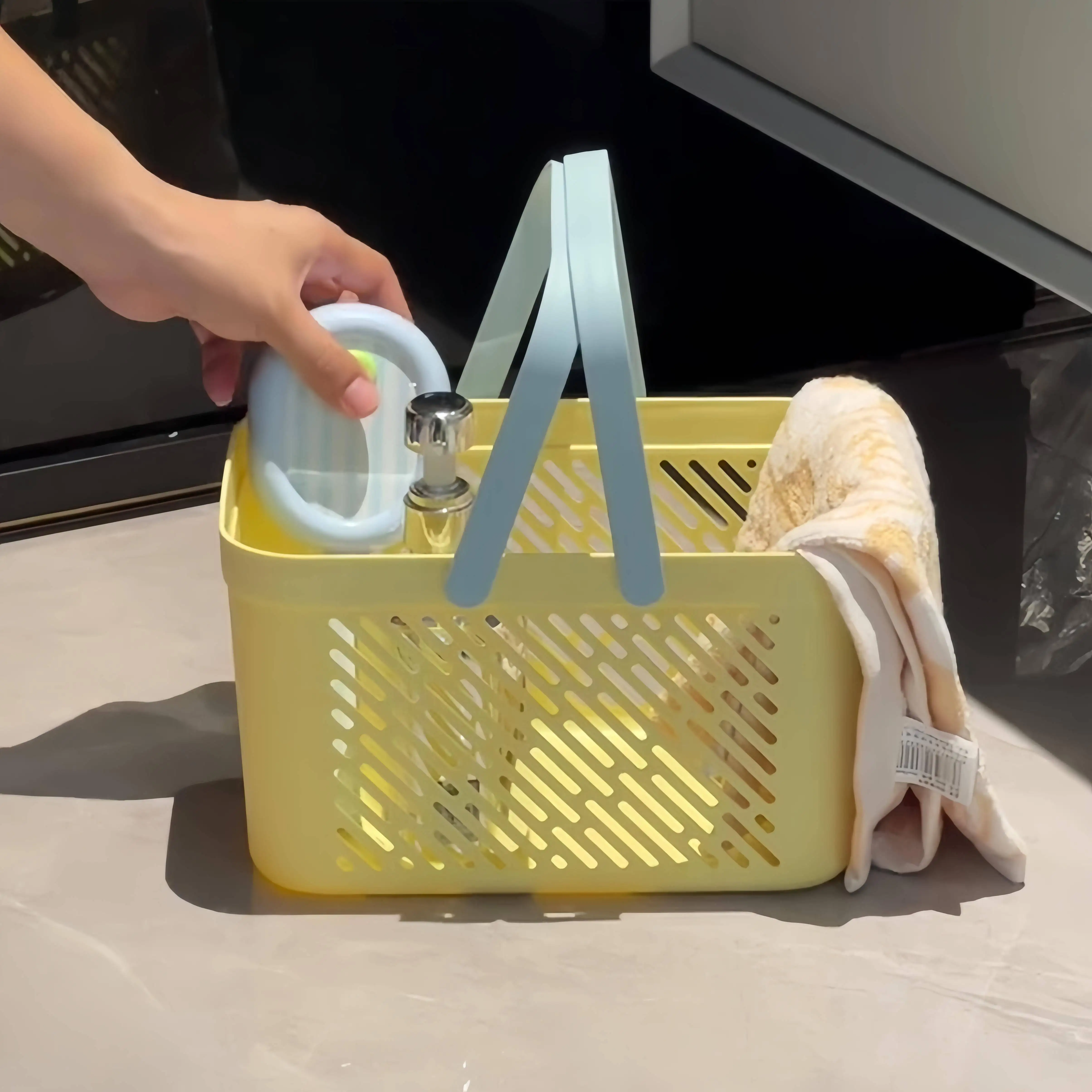 Thickened Student Dormitory Washroom Supplies Set Laundry Bucket Washbasin Six-Piece Set High Aesthetic Value Baodao Brand
