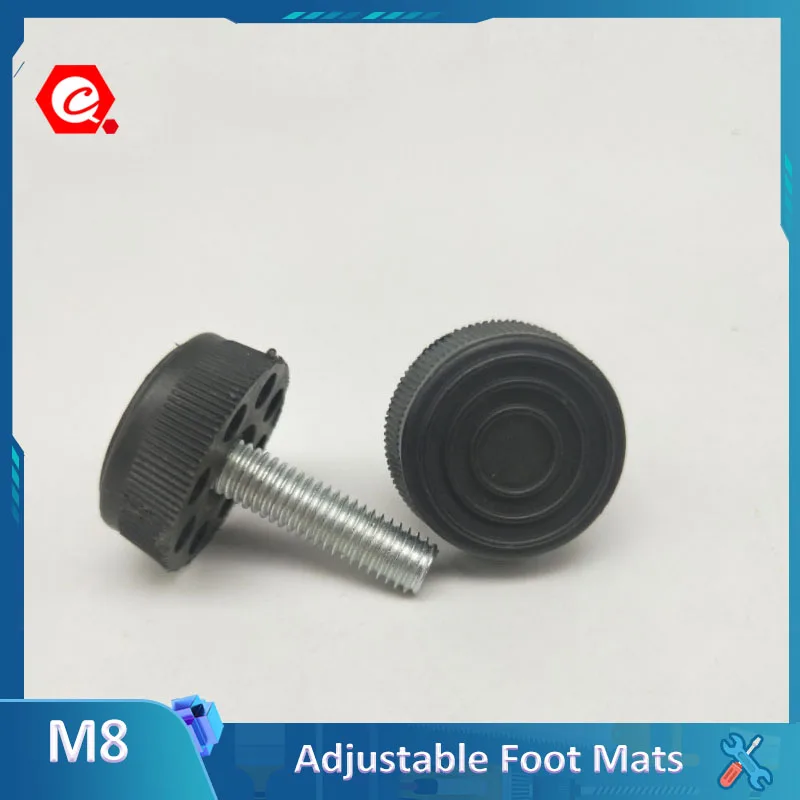 Plastic Adjustable Pad  Foot Mats Furniture Table Chair Sofa Leg Feet Anti-slip Foot Pads With Screw  M8