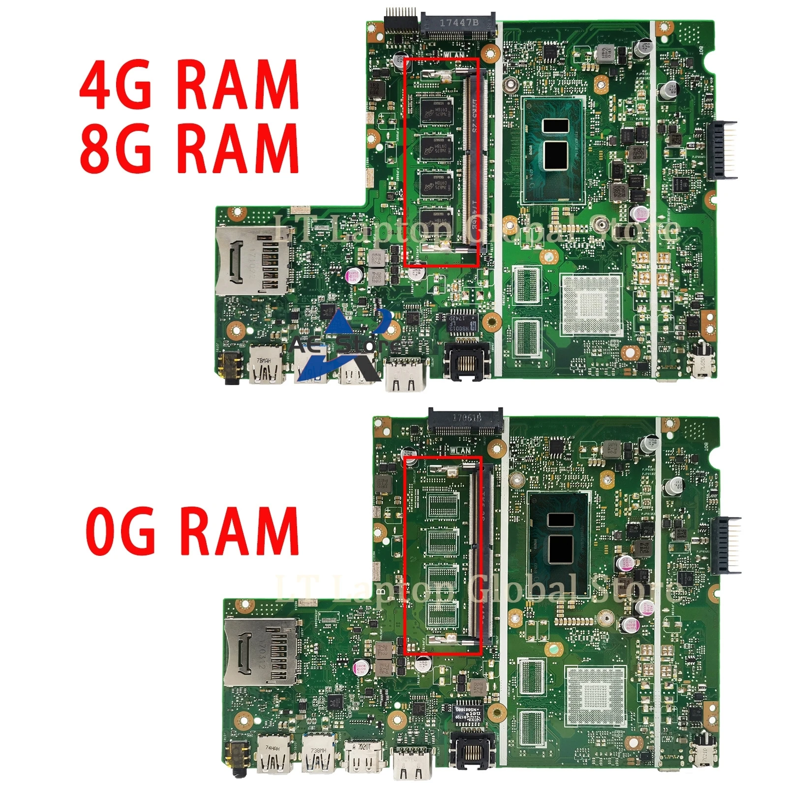 Imagem -02 - Placa-mãe Portátil para Asus X541uj X541uak X541u F541u A541u X541uv X541uvk i3 i5 i7 Cpu 4gb 8gb de Ram Uma