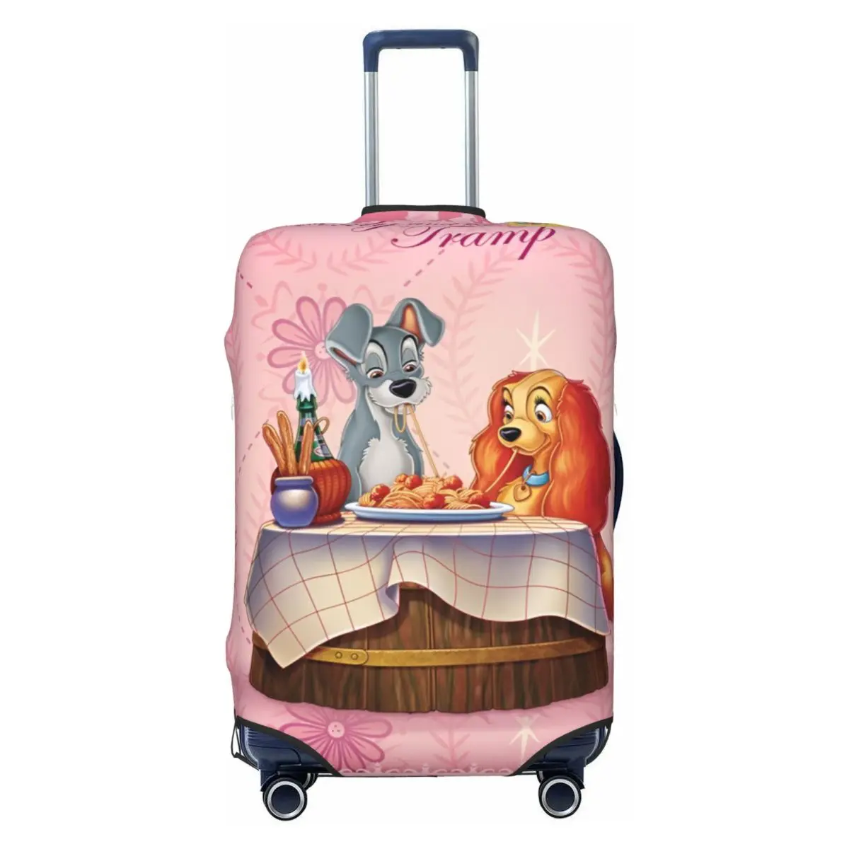 

Custom Lady And The Tramp Anime Luggage Cover Elastic Cute Cartoon Travel Suitcase Protective Covers Suit For 18-32 inch