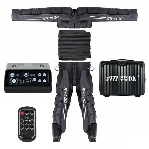 Sistema de terapia de presión de piernas YITI, máquina de drenaje linfático neumático para todo el cuerpo, masajeador de pies de compresión de aire, 6 cámaras