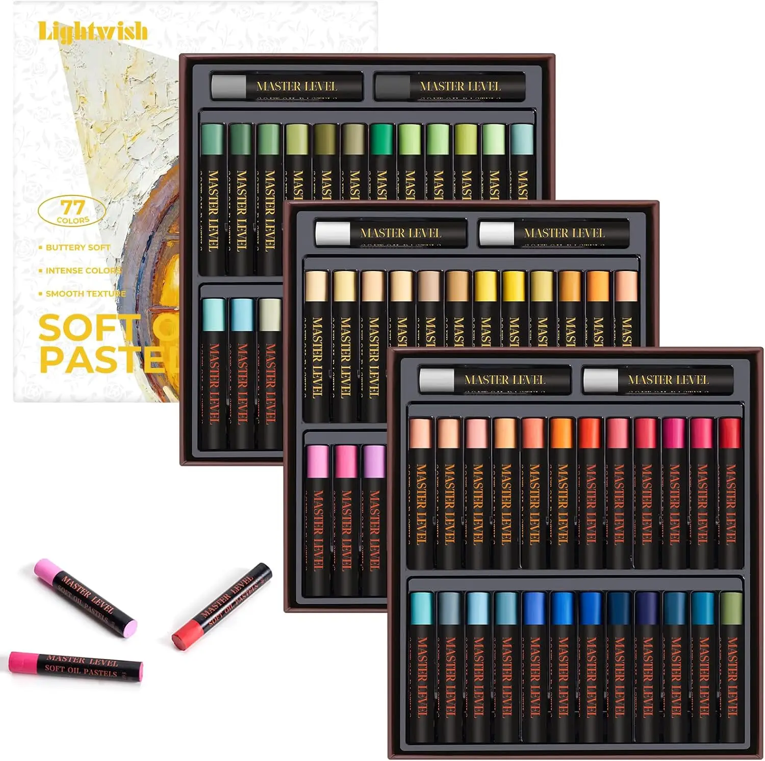 lightwish-soft-oil-pastels-77-colors-floral-theme-78-count-2-white-smooth-high-lightfastness-artist-drawing-gift-kit-for-student