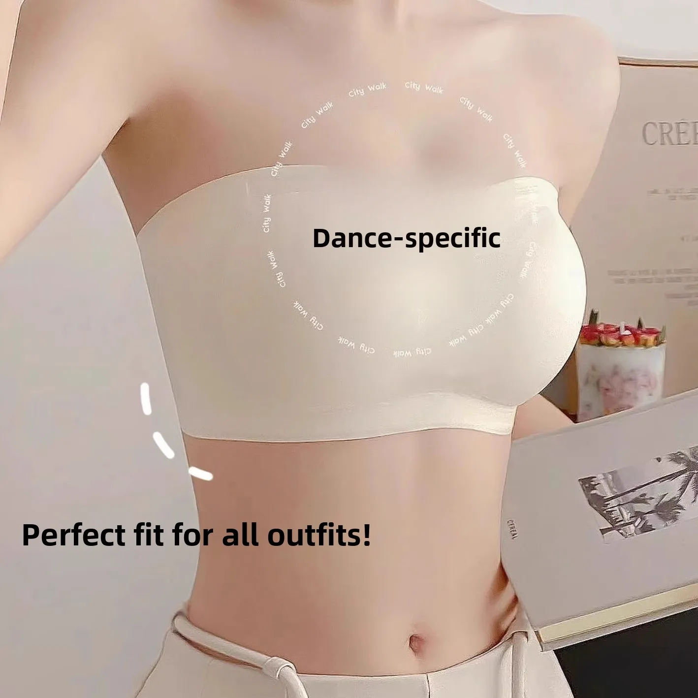 

Invisible Cloud Shoulder Strap Bra Women's Small Chest Gather Anti-Slip Wrap Chest Anti-Light Bra Summer Thin Model Underwear