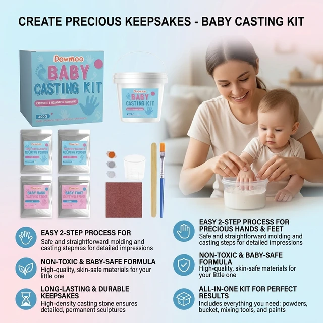 3D Baby Hand Mold Powder Set Handmade DIY Make Exclusive Handcrafts Foot Handprint Baby Souvenir Baby Hand & Foot Casting Kits 6 3D Baby Hand Mold Powder Set Handmade DIY Make Exclusive Handcrafts Foot Handprint Baby Souvenir Baby Hand & Foot Casting Kits 6