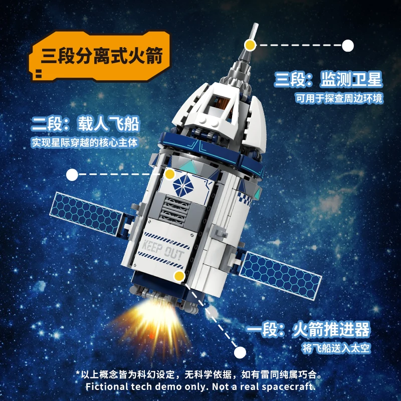Weekit Rocket Liftoff Model Building Blocks Space Technology Satellite Rocket Launch Aerospace Series Brick Toys Adult Gifts
