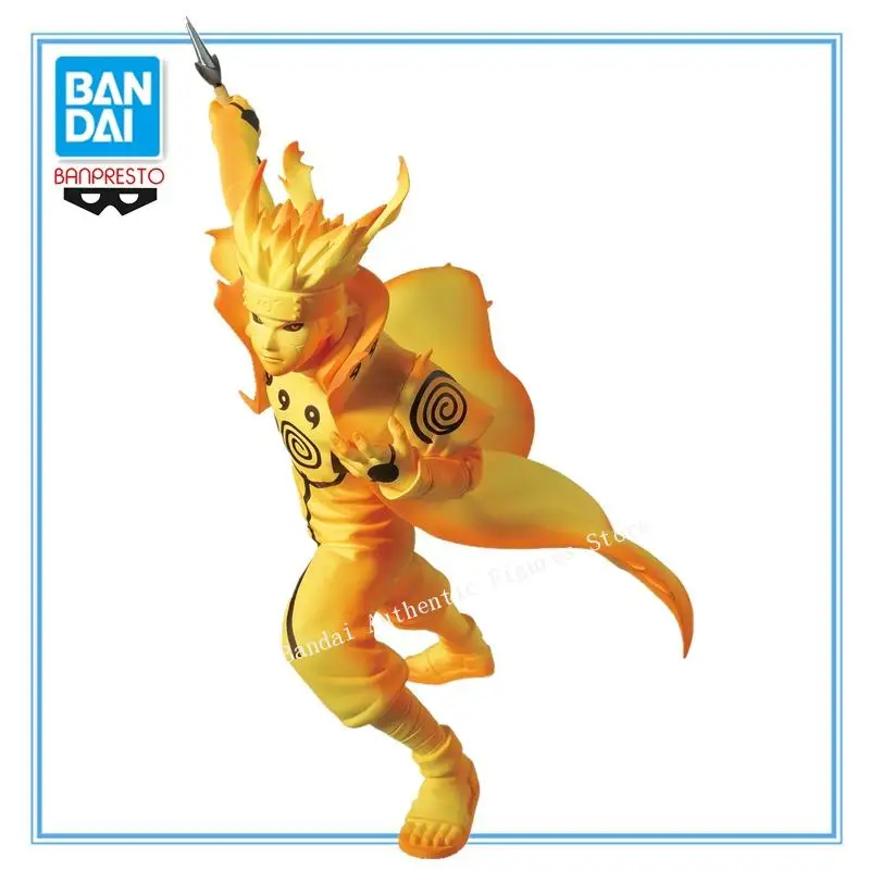 In Stock Original Bandai BANPRESTO Anime NARUTO SHIPPUDEN VIBRATION STARS-NAMIKAZE MINATO 14cm Action Figure Model Toys Gifts