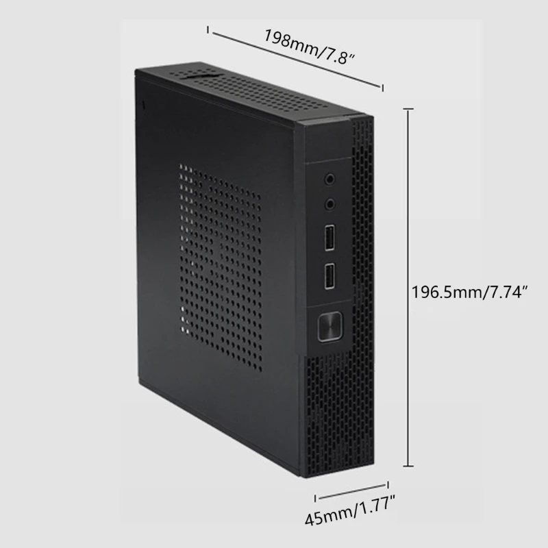 هيكل المضيف المكتبي الصغير للحالة ، ITX الصغير للحالة ، المسرح المنزلي ، الكمبيوتر الشخصي ، HTPC ، 2x USB ، QX02