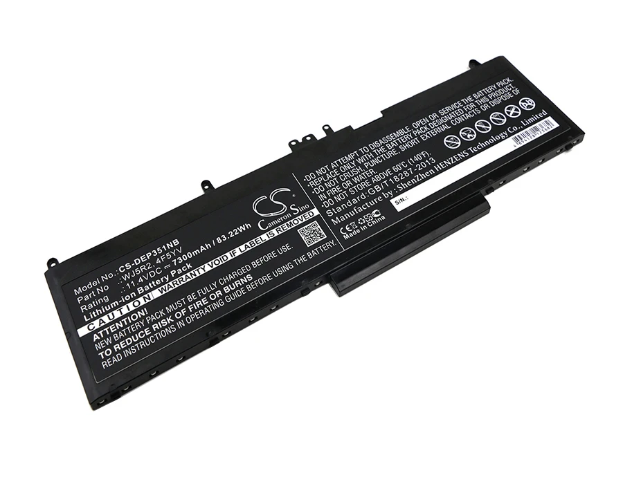 

Replacement Battery for DELL Latitude E5570, Precision 3510, Precision 3510 Workstation 4F5YV, WJ5R2 11.4V/mA