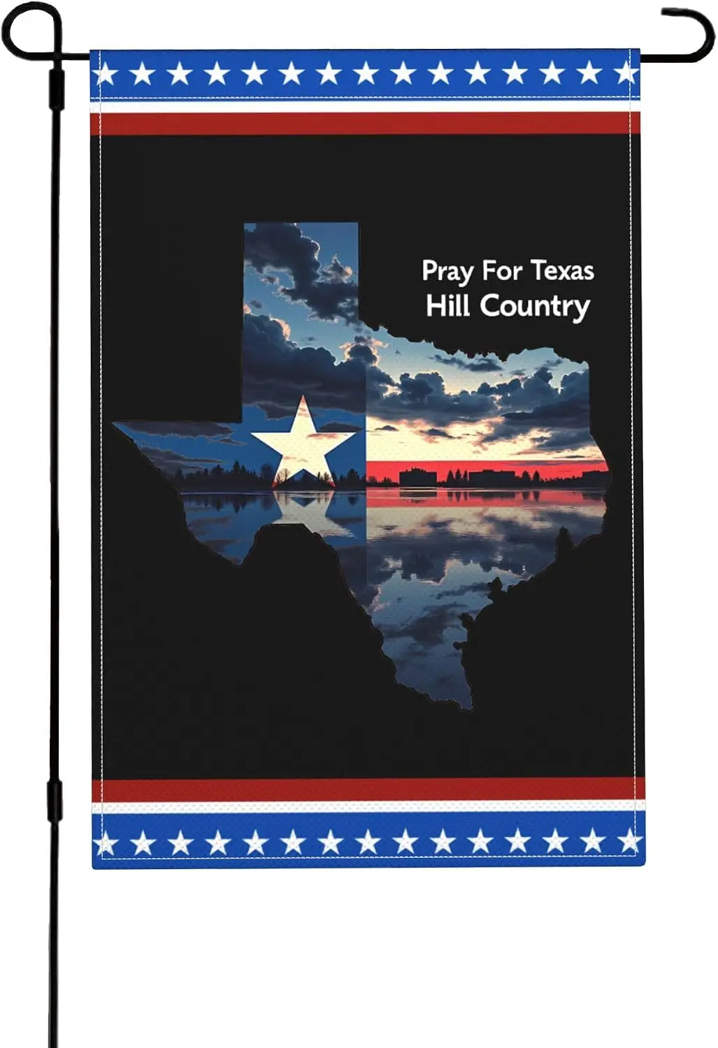 Texas Flood Hill Country Strong Flag 12x18 Pray for Garden Flags Outside Double Sided Burlap Yard Signs Decor PPZ