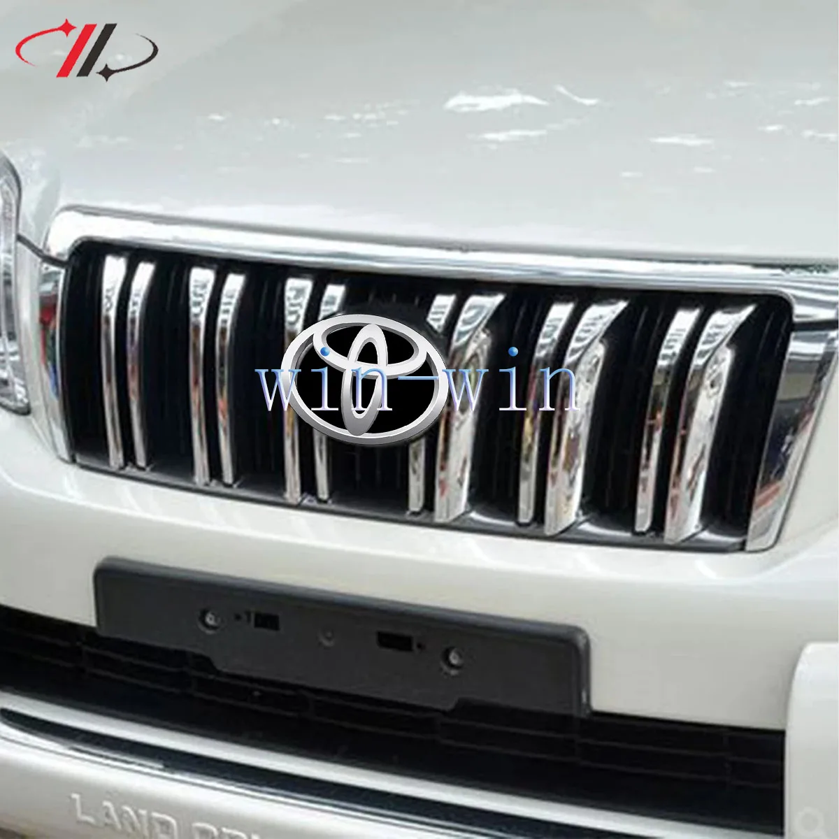 For Toyota Land Cruiser Prado 150 2010-2013, ABS High-Quality Chrome Grille Parts Cover Trim Car Styling Accessories